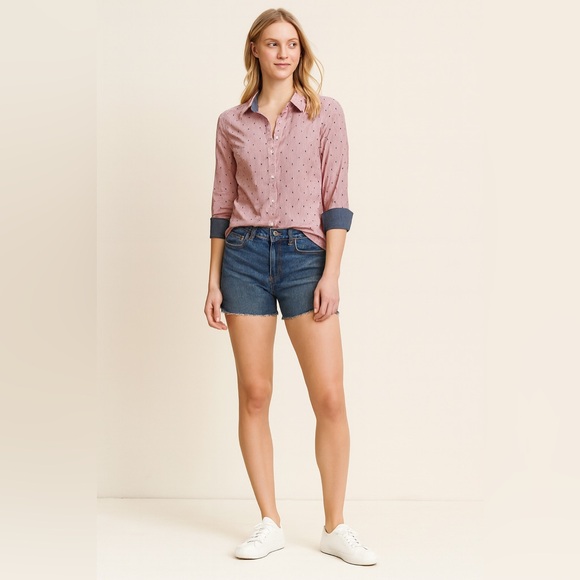 Izod Women’s Nautical Button Down Top - Picture 1 of 7